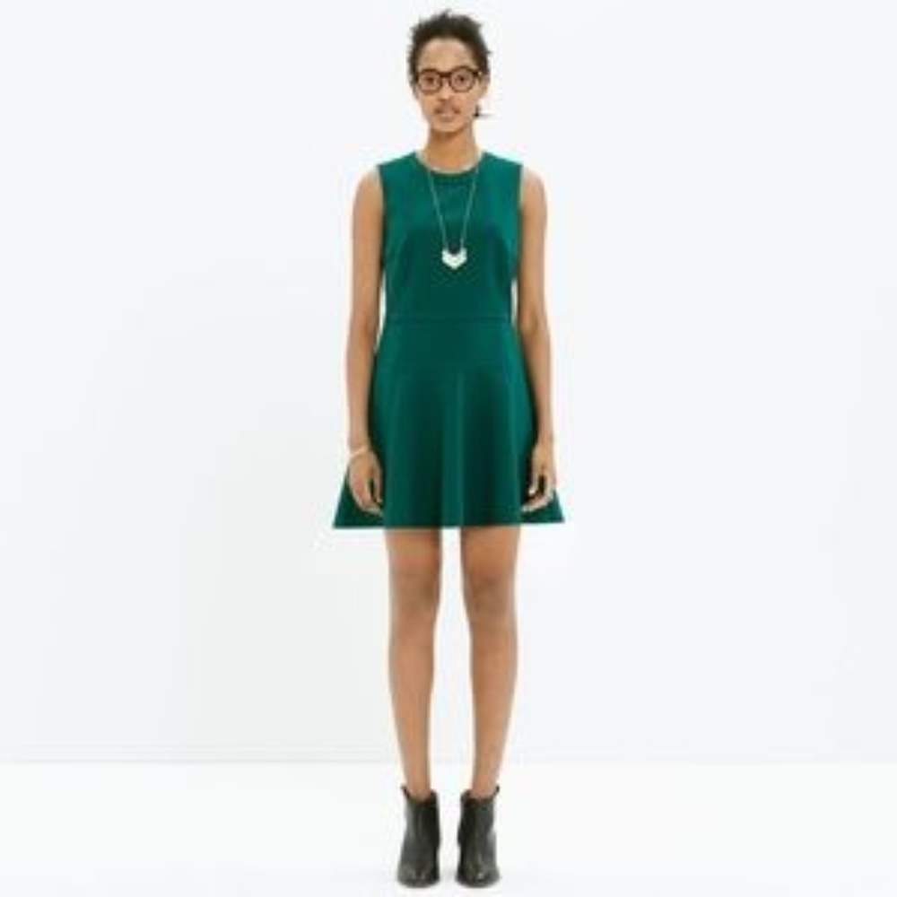 Deep Green Skater Dress